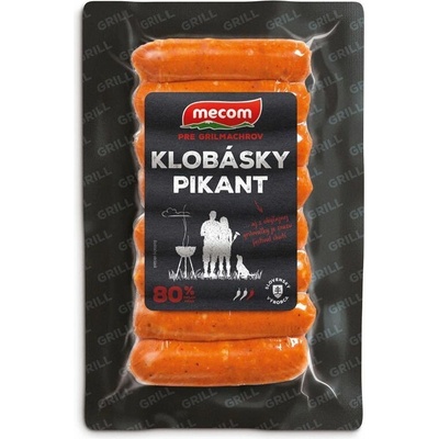 Mecom klobásky pikant 80% 210 g