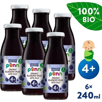 Salvest Põnn BIO Borůvková šťáva s dužinou 6 x 240 ml