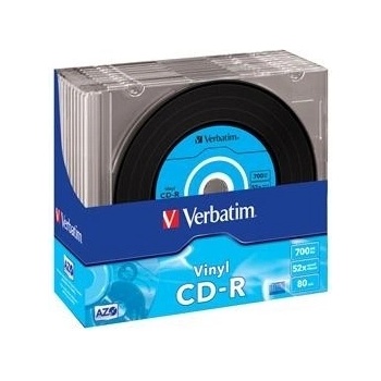 Verbatim CD-R 700MB 52x, AZO, printable, slimbox, 10ks (43426)