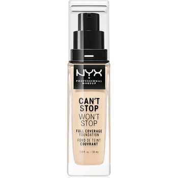 NYX Professional make-up Can't Stop Won't Stop vysoce krycí make-up 02 Alabaster 30 ml
