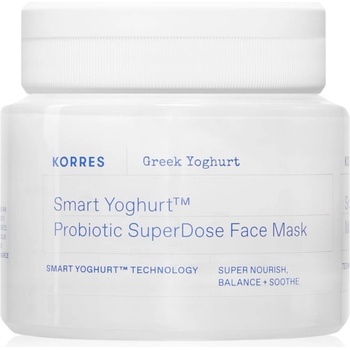 Korres Smart Yoghurt Probiotic SuperDose Face Mask освежаваща хидратираща маска с пробиотик 100ml