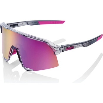 100% % s3 Слънчеви очила, полирани, полупрозрачни, сиви (60005-00017)