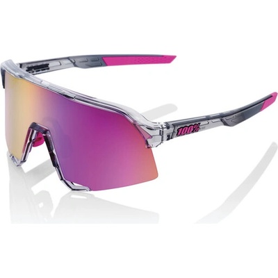 100% % s3 Слънчеви очила, полирани, полупрозрачни, сиви (60005-00017)