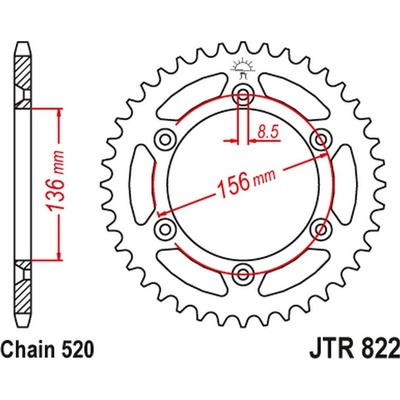 JT Sprockets JTA 822-50BLU | Zboží Auto