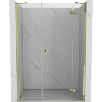 Mexen Mist-H 160 см дясна отваряема душ кабина, прозрачна, златна - 8A5-160-001-50-00-P (8A5-160-001-50-00-P)
