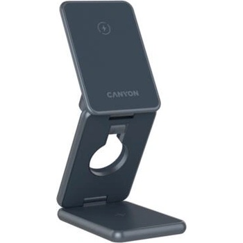CANYON Wireless Charger OnCharge 309 - 3-в-1 магнитно сгъваемо безжично зарядно, до 15W, USB-C (CNS-WCS309M)