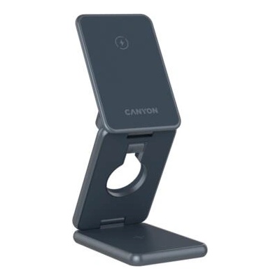 CANYON Wireless Charger OnCharge 309 - 3-в-1 магнитно сгъваемо безжично зарядно, до 15W, USB-C (CNS-WCS309M)