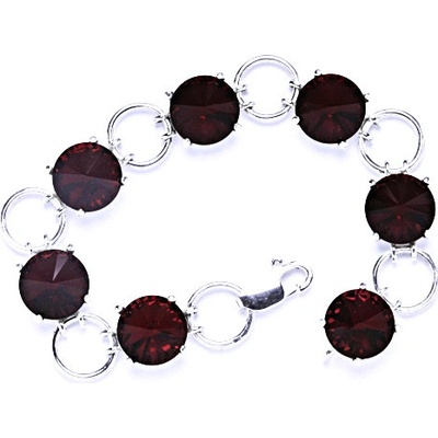 Čištín stříbrný s krystaly Swarovski Rivoli Siam R 1188