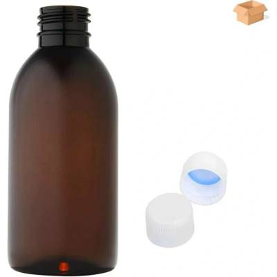 Tera plastová lahvička hnědás bílým uzávěrem 200 ml 220 ks