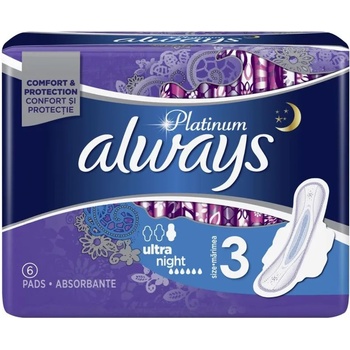 Image 1 of Always дамски превръзки Platinum Ultra Night 6бр (761bb224)