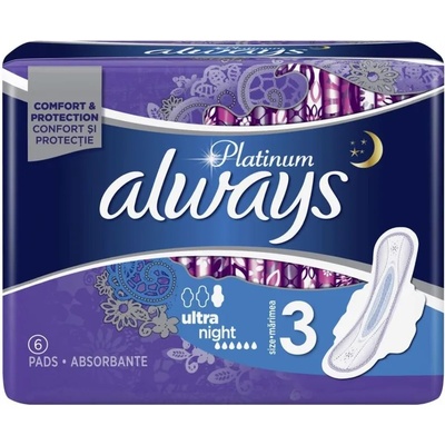 Always дамски превръзки Platinum Ultra Night 6бр (761bb224)