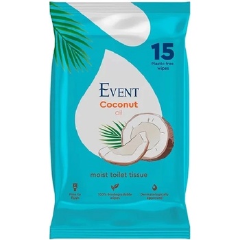Event Влажна тоалетна хартия с масло от кокос Event - 15 броя (2EV09WCWW101COC15A)