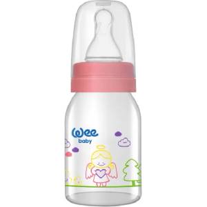 Wee Baby Стъклено шише Wee Baby Classic, 125 ml, розово (877) - ozone