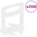 vidaXL Щипки за нивелиране на плочки, 2500 бр, 1 мм (155272)