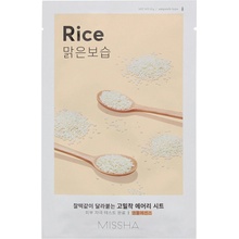 Missha Airy Fit Sheet Mask Rice plátýnková maska s výtažkem z rýže 19 g