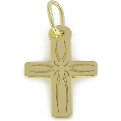 Zlatnictví Zlatíčko Zlatý přívěsek křížek ze žlutého zlata PA0073