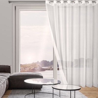 Takoy Záclona TAMINA z hladké látky se strukturou jemné síťky 350 x 250 cm-HF-400799 | 350 x 250 cm