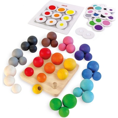 Montessori Ulanik dřevěná hračka "Colourful Balls" – Zboží Dáma