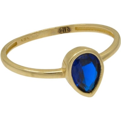 sZlato.cz 3358 Zlatý dámský prsten s modrým kamenem 1,30g .5