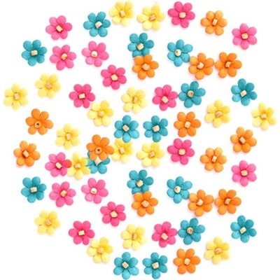 DP Craft Papírové květiny 1 cm, 60 ks mix barev