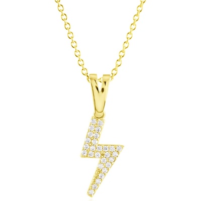 Gemmax Zlatý řetízek s přívěskem blesk GLSYB-37571-36261