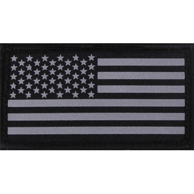 ROTHCO nášivka USA reflexní velcro černá