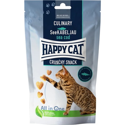 Happy Cat 2х70г Crunchy Snack с морска треска Happy Cat Culinary, снакс за котки