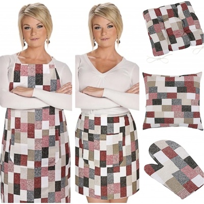 Bellatex zástěra Ema CIHLA BORDÓ vínová