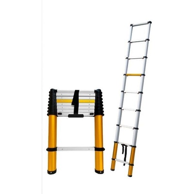 DRABEST Алуминиева телескопична стълба, 2.60 метра работна височина с 9 стъпала, drabest tele max (0383318)