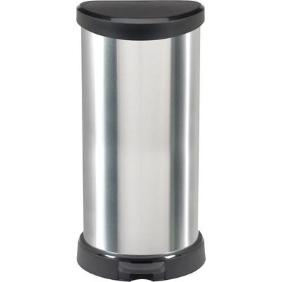 Curver ST2211420 DECO BIN 40 l stříbrný / černý