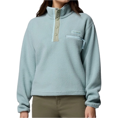 Columbia Дамски поларен пуловер Columbia Women's Helvetia II Cropped Half Snap Fleece Fleece jumper - Crushed Blue / Safari / Marine Light (105-6165-0714)