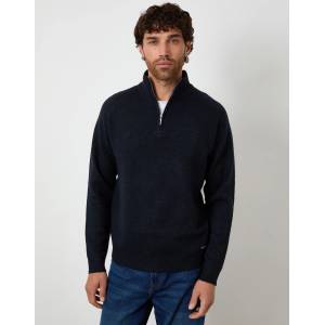Threadbare Mens TB Rossen 1/4 Zip Fleece - Navy