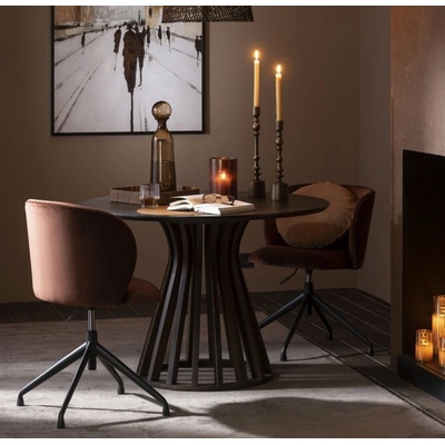 J-Line by Jolipa Chair Turn Burgundy Vínová sametová