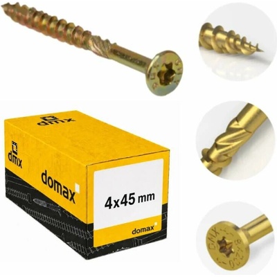 4x45mm 200ks Skrutky do dreva CS - zápustná hlava TORX Domax