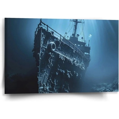 Sablio Obraz Vrak lode na dne mora - 60x40 cm