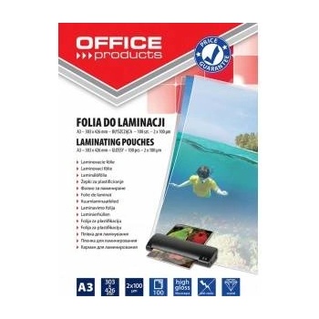 Office Products Lamination Film OFFICE PRODUCTS, A3, 2x100mikr. , shiny, 100pcs, transparent
