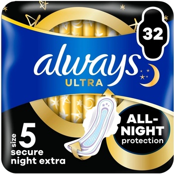 Always Ultra Secure Night Extra крилата санитарна салфетка 32бр (10FC010170)