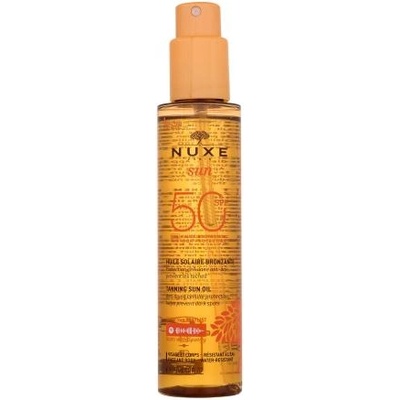 NUXE Sun Tanning Sun Oil SPF50 водоустойчиво слънцезащитно масло против тъмни петна и застаряване на кожата 150 ml
