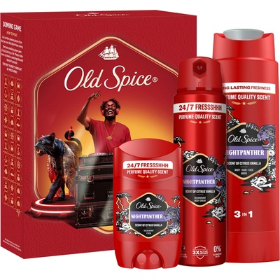 Old Spice Night Panther deo stick 50 ml + sprchový gél 250 ml + deospray 150 ml darčeková sada
