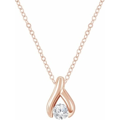 Eppi Minimalistický prívesok s diamantom Tressa P33656