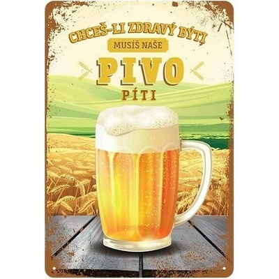Plechová cedule Pivo 20x30cm