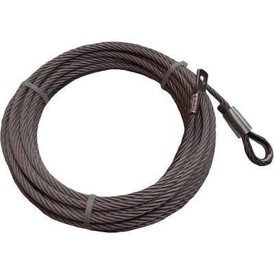 VT Nerezové lano do navijáku 5 mm s očnicí, 10 m