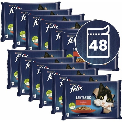 Felix Fantastic kura hovädzie v želé 48 x 85 g