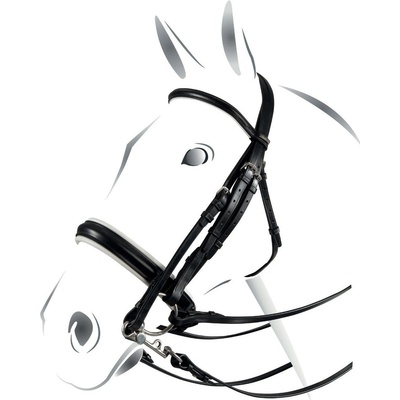 EQUESTRO Drezurní uzda Plus tmavě hnědá