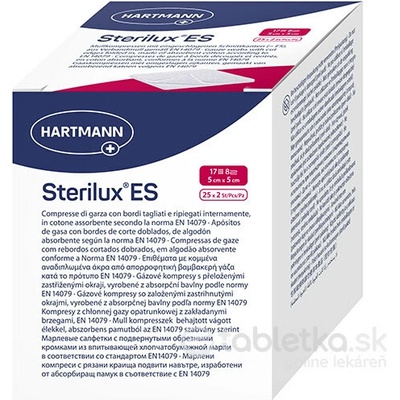 Sterilux ES kompres sterilný 5 x 5 cm 2x25 ks (50 ks)