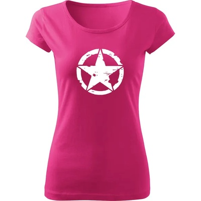 DRAGOWA дамска тениска, Звезда, розова, 150г/м2 (6502)