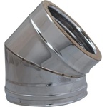 ArtKamin Димоотводно Коляно Инокс 45° с изолация - Ф300-350 (ki45si)