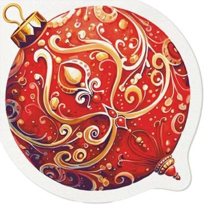 PAW Ubrousky Airlaid shape Decorative Bauble 10ks 32x32cm
