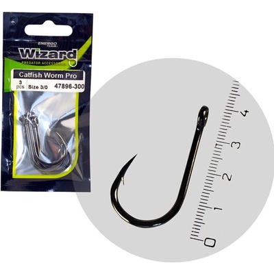 WIZARD CATFISH WORM PRO BRAZED HÁČEK NA LOV SUMCU Vel. 3 3ks