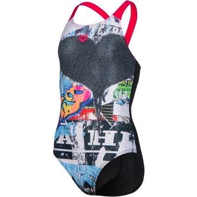 Arena Girls Swimsuit V back plavky dívčí vcelku